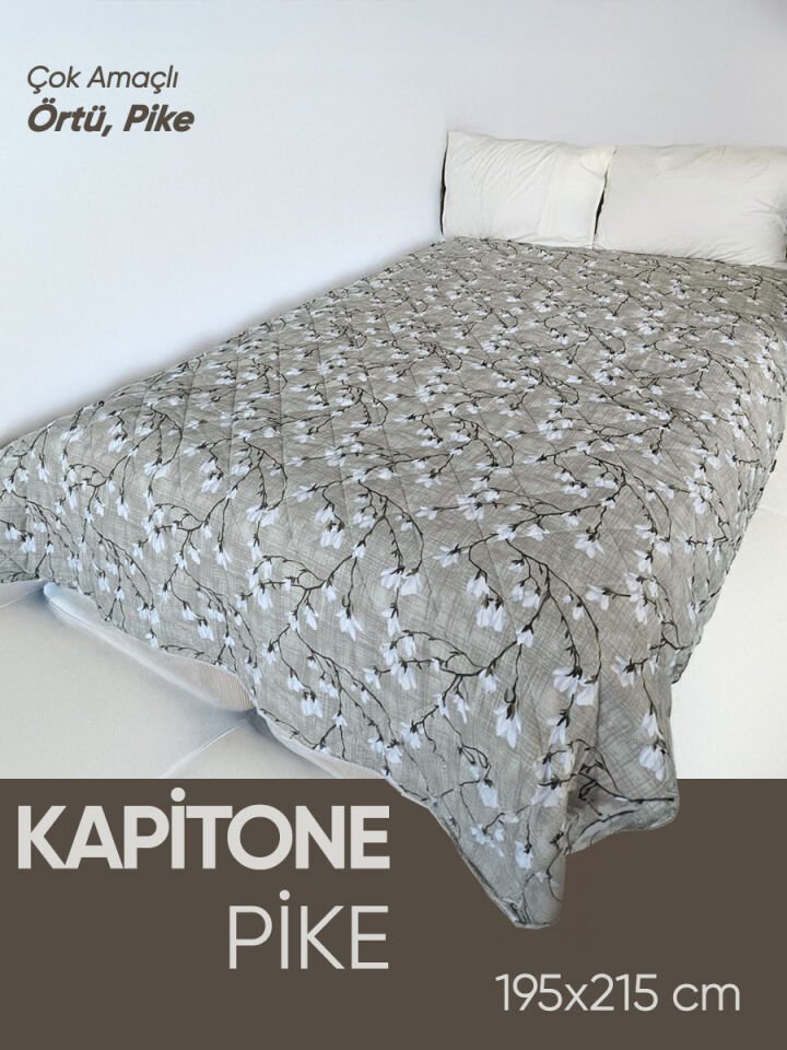 Çift Kişilik Pike Yatak Örtüsü Battaniye | 195x215 cm | Çok Amaçlı Örtü | Pamuklu