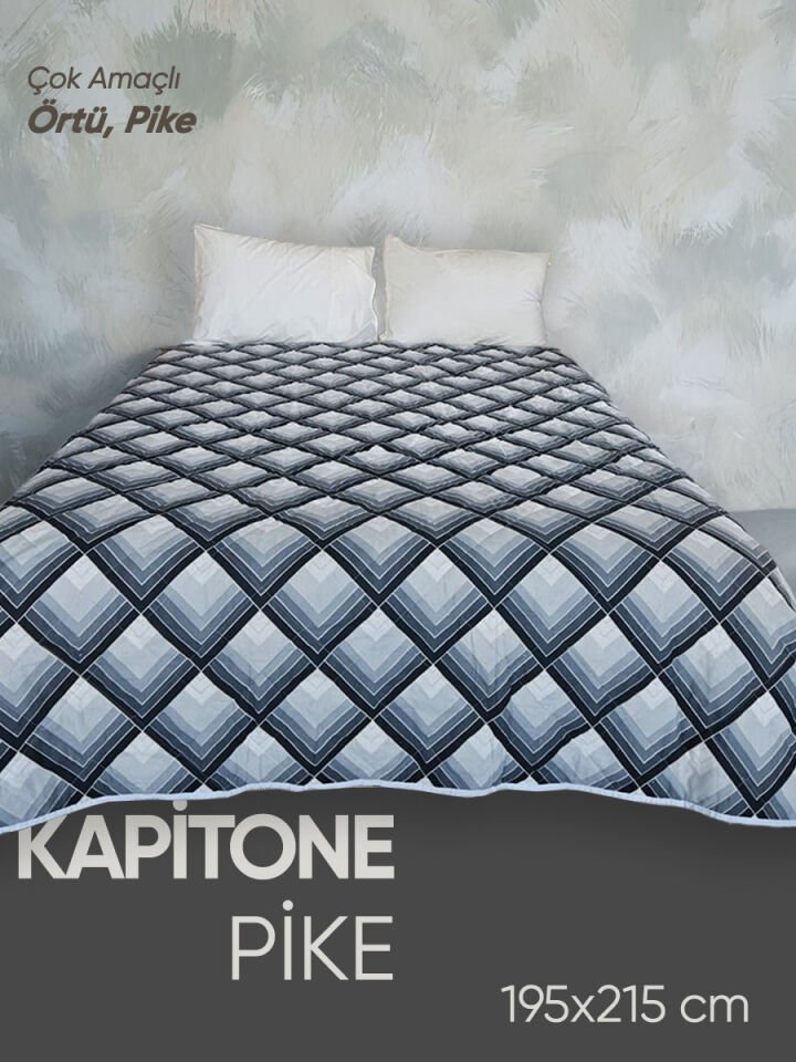 Çift Kişilik Pike Yatak Örtüsü Battaniye | 195x215 cm | Çok Amaçlı Örtü | Pamuklu